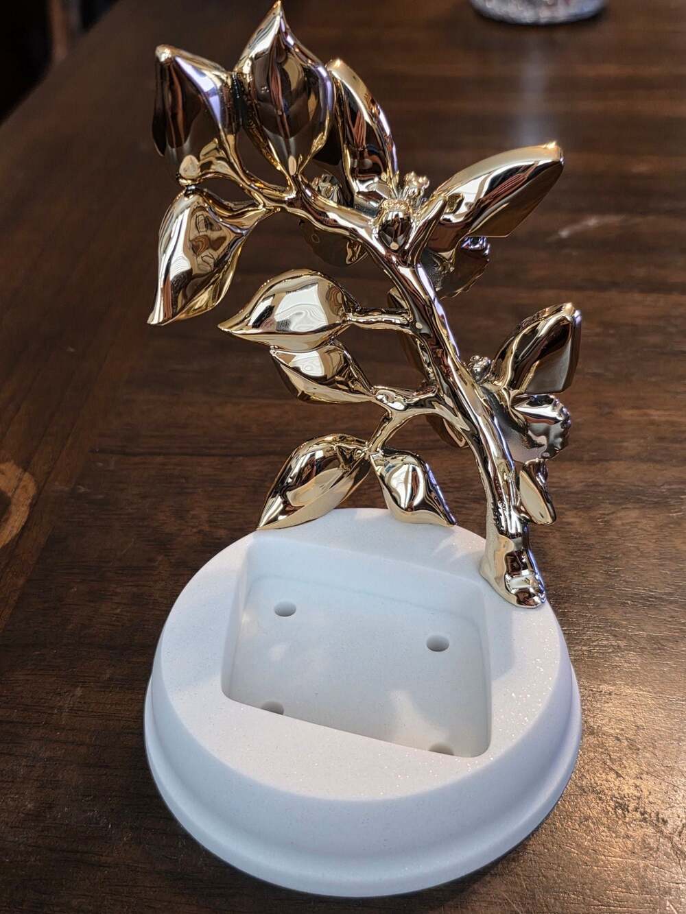 New Bath & Body Works Gold and White Butterfly Gentle Foaming Hand Soap Holder - Picture 2 of 4
